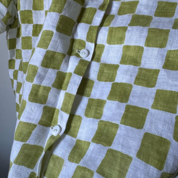 Holiday Pajama Short Set - Olive check - Picture 8 of 11